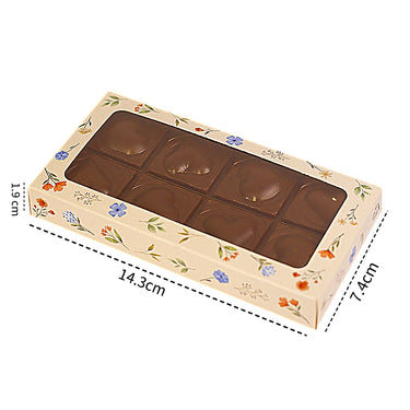 Floral Meadow Chocolate Bar Box – Pack of 10 – Compatible with BWB 3-Part Mold